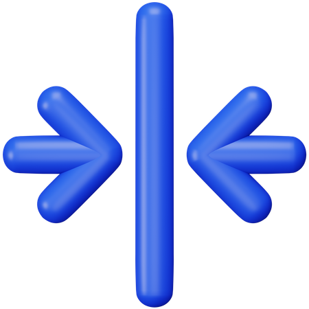 Alignement horizontal  3D Icon