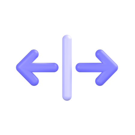 Alignement horizontal-centre  3D Icon