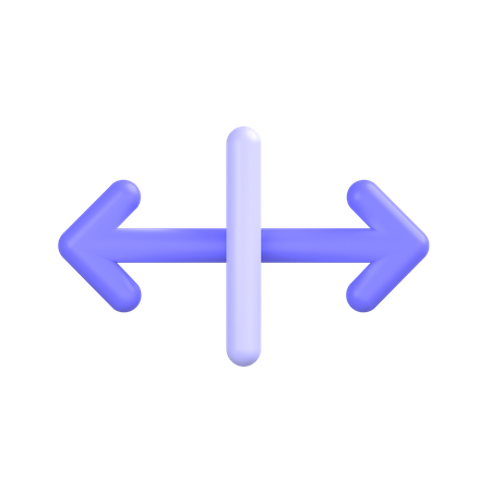 Alignement horizontal-centre  3D Icon