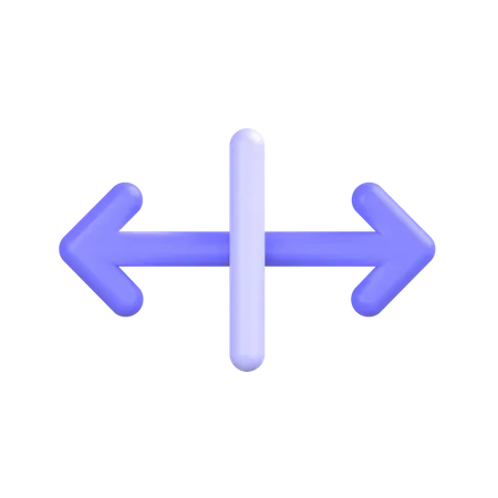 Alignement horizontal-centre  3D Icon