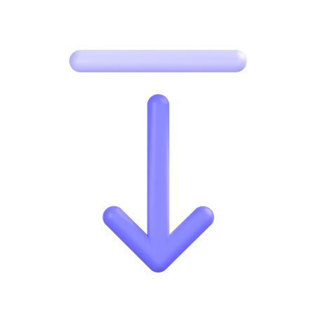 Alignement inférieur  3D Icon