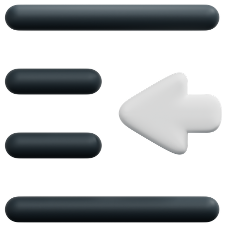 Aligner à gauche  3D Icon