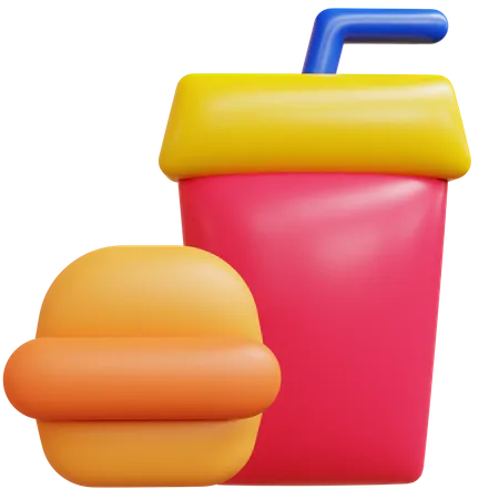 Alimentos e bebidas  3D Icon