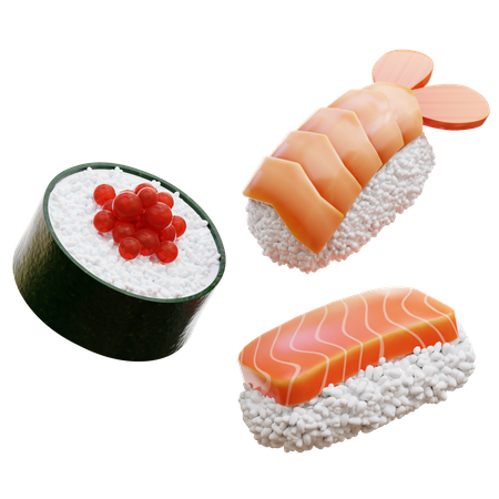 Aliments pour sushis  3D Icon