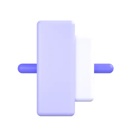 Alineación central  3D Icon