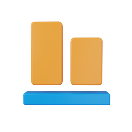 Alineación vertical hacia arriba  3D Icon