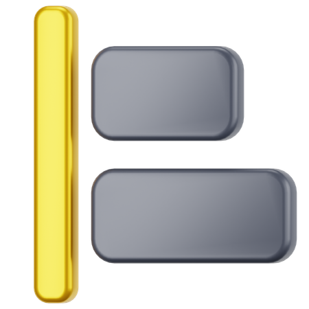 Alinear a la izquierda  3D Icon
