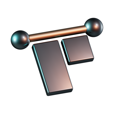 Alinear la parte superior  3D Icon