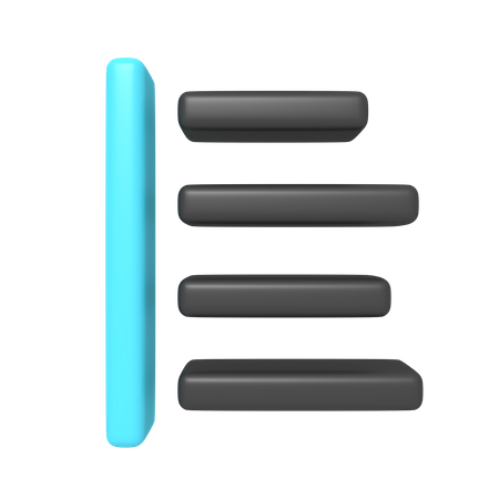 Alinhamento à esquerda  3D Icon