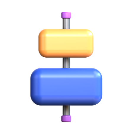 Alinhamento central  3D Icon