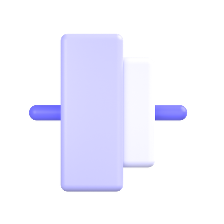 Alinhamento central  3D Icon