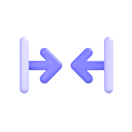 Alinhamento horizontal  3D Icon