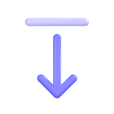 Alinhamento inferior  3D Icon