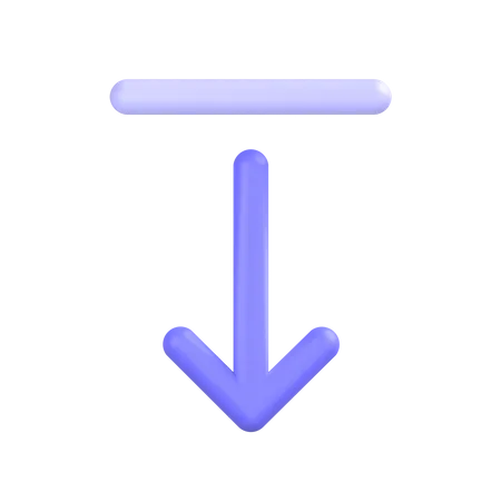 Alinhamento inferior  3D Icon