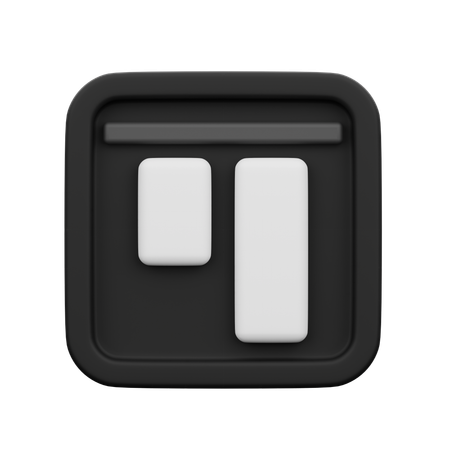 Alinhamento vertical superior  3D Icon