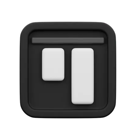 Alinhamento vertical superior  3D Icon