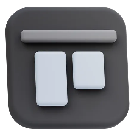 Alinhamento vertical superior  3D Icon