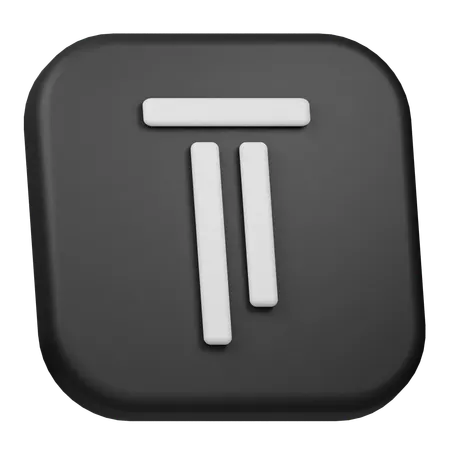 Alinhar topo  3D Icon