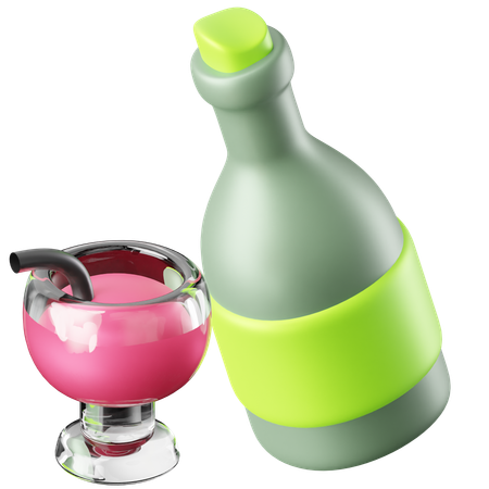 Alkohol  3D Icon