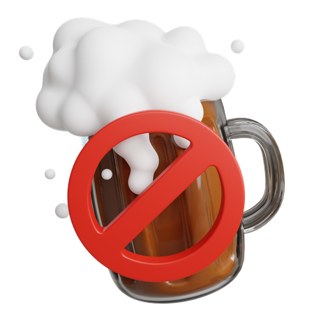 Kein Alkohol  3D Icon