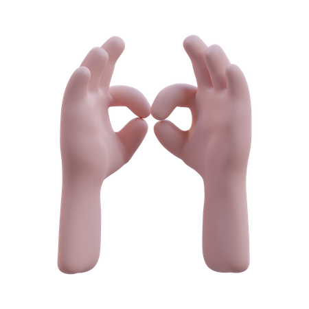 All Right Hand Gesture  3D Icon
