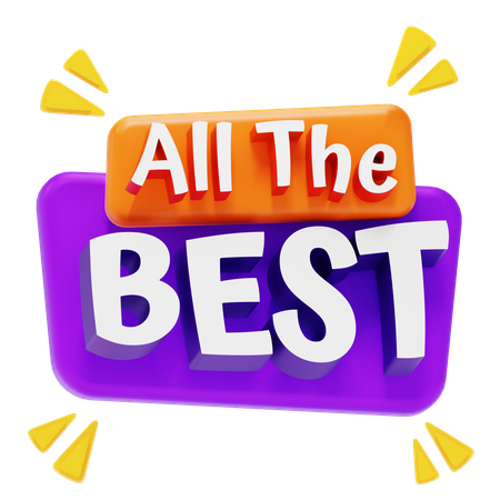 All The Best  3D Sticker