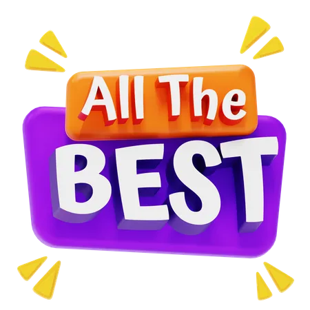 All The Best  3D Sticker