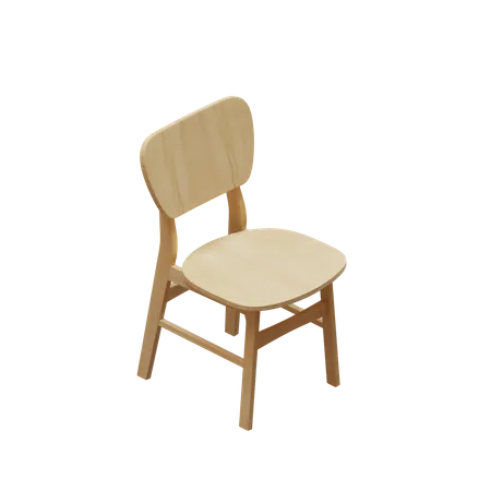 All Wood Dining Chair  3D Icon