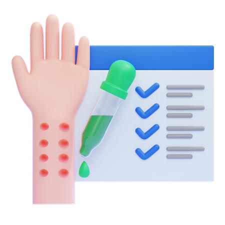 アレルギー検査  3D Icon