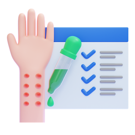 Allergy Test  3D Icon