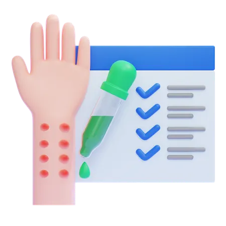 Allergy Test  3D Icon