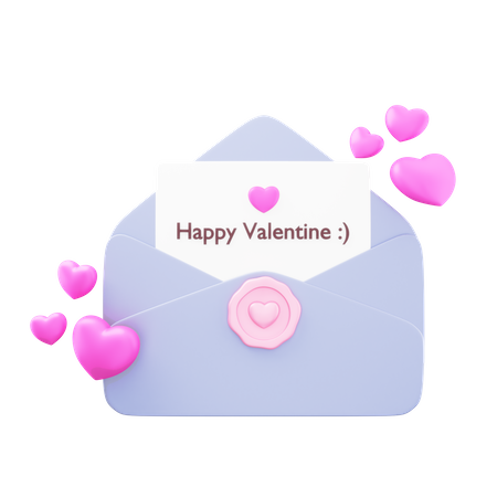 Frohen Valentinstag  3D Illustration