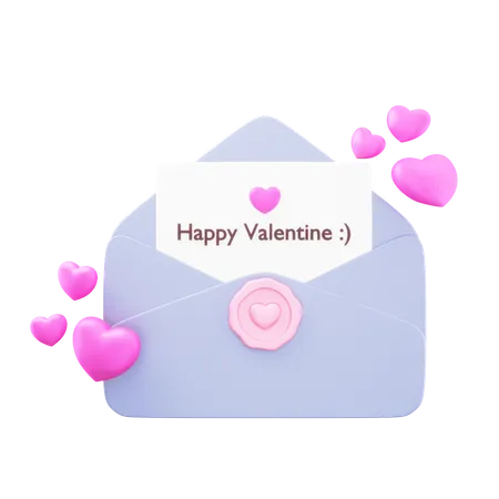 Frohen Valentinstag  3D Illustration