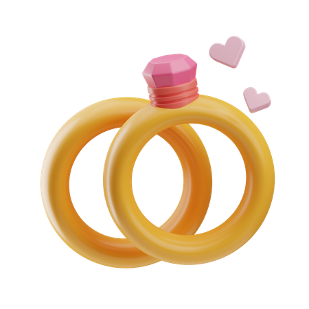 Anneaux de mariage  3D Icon