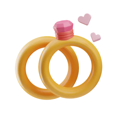 Anneaux de mariage  3D Icon