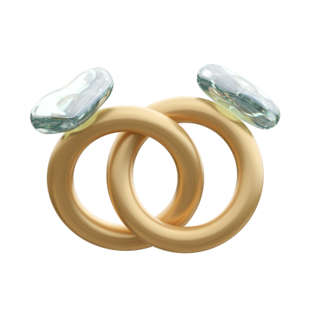 Anneaux de mariage  3D Icon