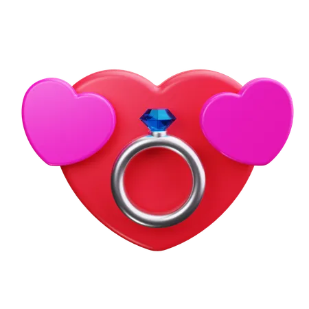 Anneaux de mariage  3D Icon