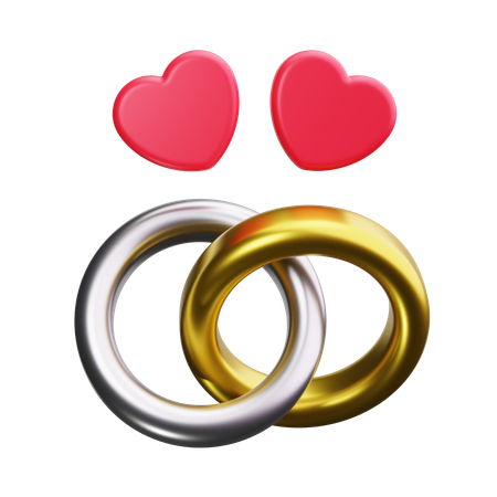 Anneaux de mariage  3D Icon