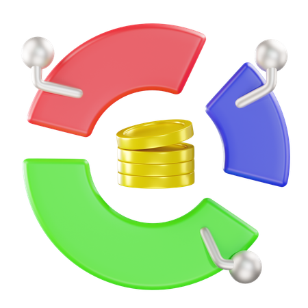 Allocation d'actifs  3D Icon