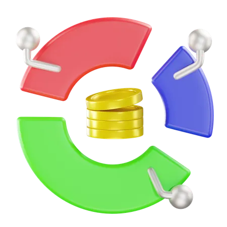 Allocation d'actifs  3D Icon