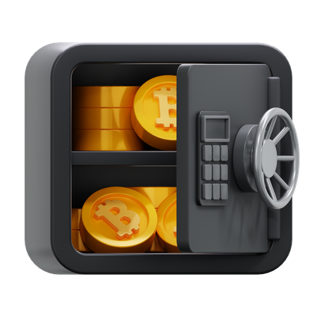 Almacenamiento de bitcoin  3D Icon