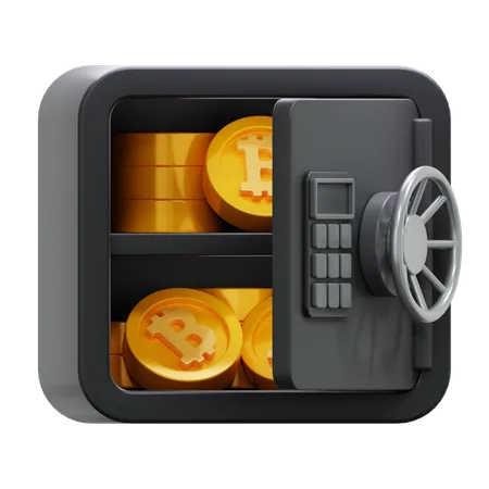 Almacenamiento de bitcoin  3D Icon