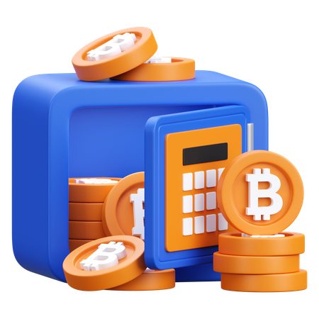 Almacenamiento de bitcoin  3D Icon