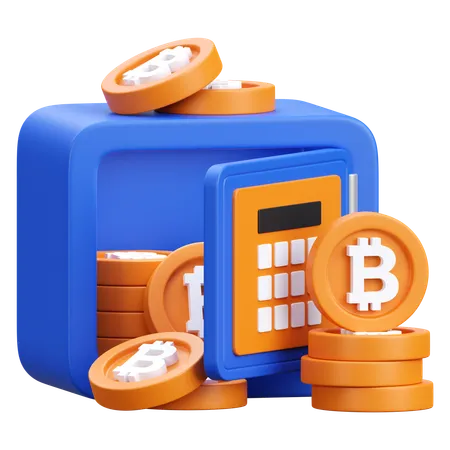 Almacenamiento de bitcoin  3D Icon