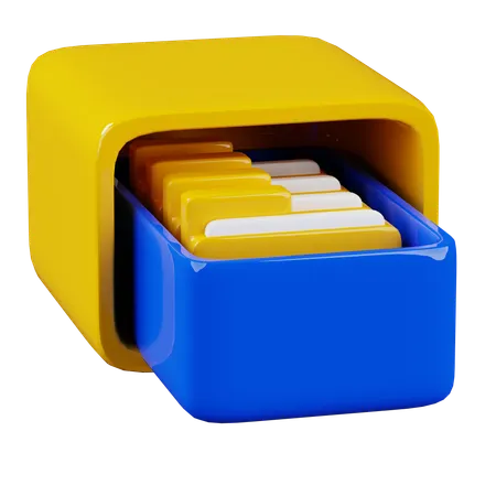 Almacenamiento de archivos  3D Icon