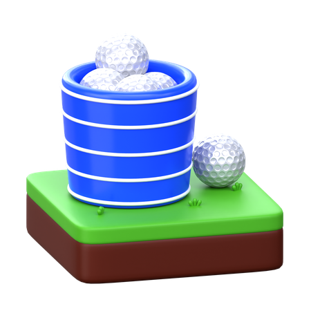 Almacenamiento de pelotas de golf  3D Icon