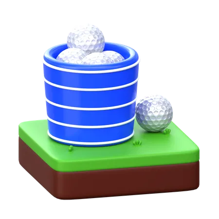 Almacenamiento de pelotas de golf  3D Icon