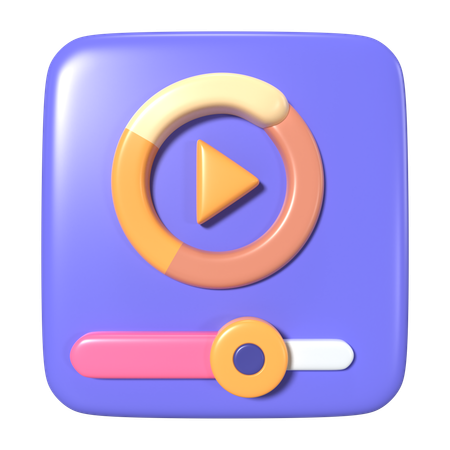 Almacenamiento en búfer de vídeo  3D Icon