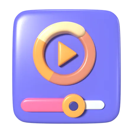 Almacenamiento en búfer de vídeo  3D Icon