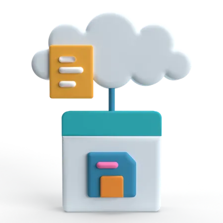 Almacenamiento en la nube  3D Icon